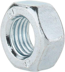 Value Collection - M8x1.00 Metric Fine Steel Right Hand Hex Nut - 13mm Across Flats, 6.5mm High, Zinc-Plated Finish - Top Tool & Supply