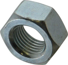 Value Collection - M12x1.25 Metric Extra Fine Steel Right Hand Hex Nut - 19mm Across Flats, 10mm High, Zinc-Plated Finish - Top Tool & Supply