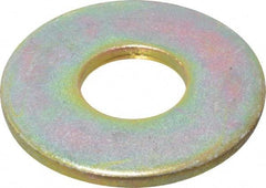 Value Collection - 5/8" Screw, Grade 8 Steel USS Flat Washer - 11/16" ID x 1-3/4" OD, 9/64" Thick, Zinc Yellow Dichromate Finish - Top Tool & Supply