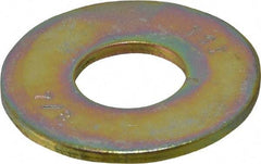 Value Collection - 7/8" Screw, Grade 8 Steel USS Flat Washer - 15/16" ID x 2-1/4" OD, 11/64" Thick, Zinc Yellow Dichromate Finish - Top Tool & Supply