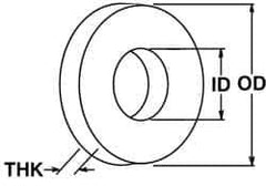 Value Collection - M30 Screw, Grade 18-8 Stainless Steel Standard Flat Washer - 31mm ID x 56mm OD, Plain Finish - Top Tool & Supply