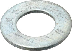 Value Collection - 1" Screw, Steel SAE Flat Washer - 1-1/16" ID x 2" OD, 9/64" Thick, Zinc-Plated Finish - Top Tool & Supply