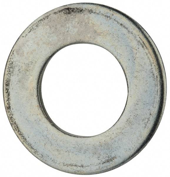 Value Collection - 1-1/2" Screw, Steel SAE Flat Washer - 1-9/16" ID x 3" OD, 5/32" Thick, Zinc-Plated Finish - Top Tool & Supply