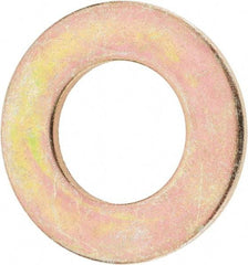 Value Collection - 1" Screw, Grade 8 Steel SAE Flat Washer - 1-1/16" ID x 2" OD, 9/64" Thick, Zinc Yellow Dichromate Finish - Top Tool & Supply