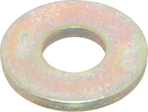 Value Collection - 5/16" Screw, Grade 8 Steel Extra Thick Flat Washer - Zinc Yellow Dichromate Finish - Top Tool & Supply