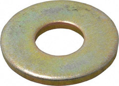 Value Collection - 1/2" Screw, Grade 8 Steel Extra Thick Flat Washer - Zinc Yellow Dichromate Finish - Top Tool & Supply