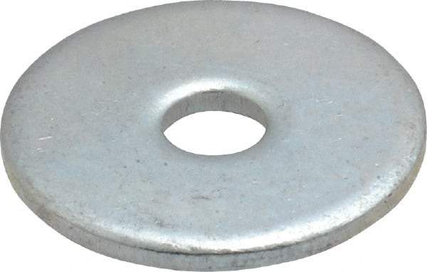 Value Collection - #8 Screw, Steel Fender Flat Washer - 3/16" ID x 3/4" OD, 0.067" Thick, Zinc-Plated Finish - Top Tool & Supply