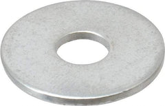 Value Collection - 1/4" Screw, Steel Fender Flat Washer - 1/4" ID x 7/8" OD, 0.08" Thick, Zinc-Plated Finish - Top Tool & Supply