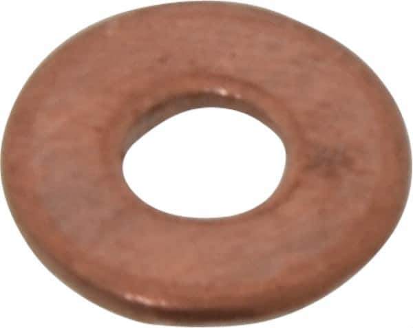 Value Collection - #6 Screw, Silicon Bronze Standard Flat Washer - 0.156" ID x 3/8" OD, 0.049" Thick, Plain Finish - Top Tool & Supply