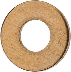 Value Collection - #8 Screw, Silicon Bronze Standard Flat Washer - 0.188" ID x 3/8" OD, 0.049" Thick, Plain Finish - Top Tool & Supply