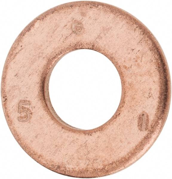 Value Collection - #20 Screw, Silicon Bronze Standard Flat Washer - 0.336" ID x 3/4" OD, 0.064" Thick - Top Tool & Supply