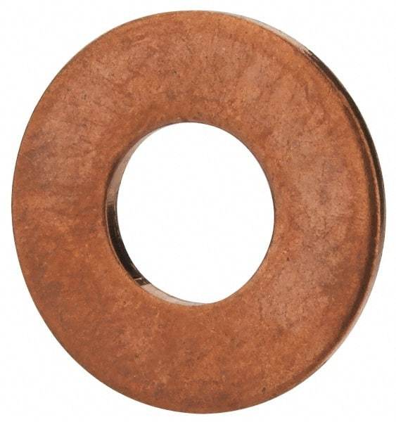 Value Collection - 5/16" Screw, Copper Standard Flat Washer - 0.336" ID x 3/4" OD, 0.064" Thick, Plain Finish - Top Tool & Supply