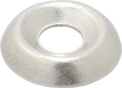 Value Collection - 0.102" Thick, Nickel-Plated Finish, Brass, Standard Countersunk Washer - 0.135" ID x 3/8" OD - Top Tool & Supply