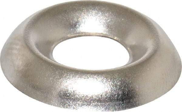 Value Collection - 1/8" Thick, Nickel-Plated Finish, Steel, Standard Countersunk Washer - 0.259" ID x 21/32" OD - Top Tool & Supply