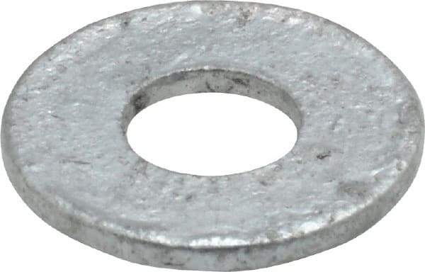 Value Collection - 1/4" Screw, Steel USS Flat Washer - 5/16" ID x 3/4" OD, 1/16" Thick, Galvanized Finish - Top Tool & Supply