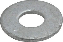 Value Collection - 1/2" Screw, Steel USS Flat Washer - 9/16" ID x 1-3/8" OD, 7/64" Thick, Galvanized Finish - Top Tool & Supply