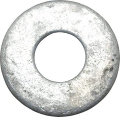 Value Collection - 1" Screw, Steel USS Flat Washer - 1-1/16" ID x 2-1/2" OD, 11/64" Thick, Galvanized Finish - Top Tool & Supply