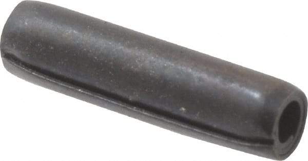 Made in USA - 3/32" Diam x 3/8" Long Coiled Spring Pin - Grade 1070-1090 Alloy Steel, Black Oxide Finish - Top Tool & Supply