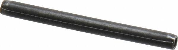 Made in USA - 3/32" Diam x 1-1/8" Long Coiled Spring Pin - Grade 1070-1090 Alloy Steel, Black Oxide Finish - Top Tool & Supply