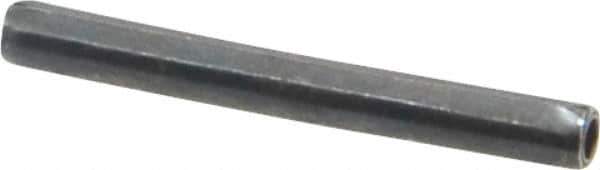 Made in USA - 1/8" Diam x 1-1/8" Long Coiled Spring Pin - Grade 1070-1090 Alloy Steel, Black Oxide Finish - Top Tool & Supply