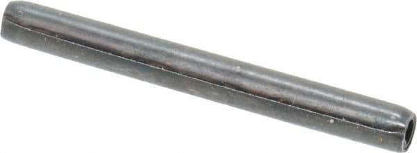 Made in USA - 1/8" Diam x 1-1/4" Long Coiled Spring Pin - Grade 1070-1090 Alloy Steel, Black Oxide Finish - Top Tool & Supply