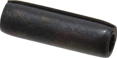 Made in USA - 5/32" Diam x 1/2" Long Coiled Spring Pin - Grade 1070-1090 Alloy Steel, Black Oxide Finish - Top Tool & Supply