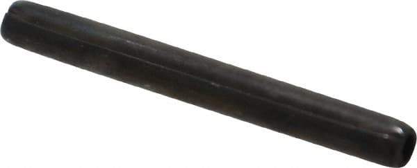 Made in USA - 5/32" Diam x 1-1/2" Long Coiled Spring Pin - Grade 1070-1090 Alloy Steel, Black Oxide Finish - Top Tool & Supply