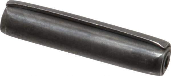 Made in USA - 3/16" Diam x 7/8" Long Coiled Spring Pin - Grade 1070-1090 Alloy Steel, Black Oxide Finish - Top Tool & Supply