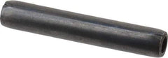 Made in USA - 3/16" Diam x 1-1/8" Long Coiled Spring Pin - Grade 1070-1090 Alloy Steel, Black Oxide Finish - Top Tool & Supply