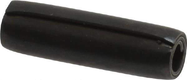 Made in USA - 7/32" Diam x 3/4" Long Coiled Spring Pin - Grade 1070-1090 Alloy Steel, Black Oxide Finish - Top Tool & Supply