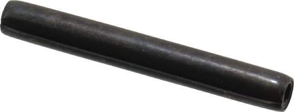 Made in USA - 7/32" Diam x 1-3/4" Long Coiled Spring Pin - Grade 1070-1090 Alloy Steel, Black Oxide Finish - Top Tool & Supply