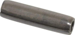 Made in USA - 1/4" Diam x 1" Long Coiled Spring Pin - Grade 1070-1090 Alloy Steel, Black Oxide Finish - Top Tool & Supply