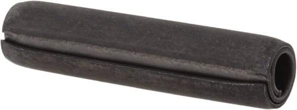 Made in USA - 1/4" Diam x 1-1/8" Long Coiled Spring Pin - Grade 1070-1090 Alloy Steel, Black Oxide Finish - Top Tool & Supply