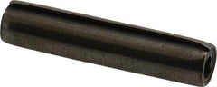 Made in USA - 5/16" Diam x 1-1/2" Long Coiled Spring Pin - Grade 1070-1090 Alloy Steel, Black Oxide Finish - Top Tool & Supply