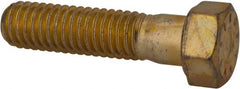 Hex Head Cap Screw: 3/8-16 x 1-1/2″, Grade L9 Steel, Zinc Yellow Dichromate Finish Partially Threaded