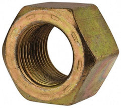 Value Collection - 7/8-14 UNF Steel Right Hand Hex Nut - 1-5/16" Across Flats, 3/4" High, Zinc Yellow Dichromate Cad & Waxed Finish - Top Tool & Supply