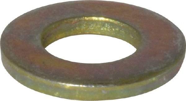 Value Collection - 3/8" Screw, Grade 9 Steel SAE Flat Washer - Zinc Yellow Dichromate Finish - Top Tool & Supply