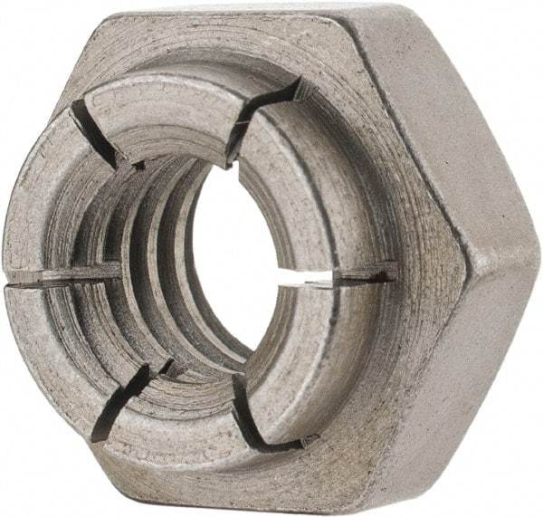 Flex-Loc - 5/16-18 UNC Grade 2 Heavy Hex Lock Nut with Expanding Flex Top - Uncoated, Meets Military Specifications - Top Tool & Supply