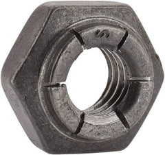 Flex-Loc - 5/16-18 UNC Grade 2 Heavy Hex Lock Nut with Expanding Flex Top - 17/64" High, Uncoated, Meets Military Specifications - Top Tool & Supply