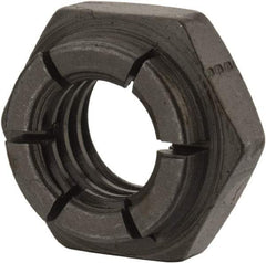 Flex-Loc - 3/8-16 UNC Grade 2 Heavy Hex Lock Nut with Expanding Flex Top - 9/32" High, Uncoated, Meets Military Specifications - Top Tool & Supply