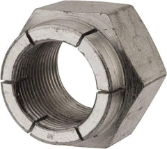 Flex-Loc - 1-14 UNF Grade 2 Hex Lock Nut with Expanding Flex Top - 1-7/16" Width Across Flats, 1-3/16" High, Cadmium-Plated Finish - Top Tool & Supply