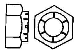 Flex-Loc - #2-56 UNJC Grade 2 Hex Lock Nut with Expanding Flex Top - Cadmium-Plated Finish, Meets Military Specifications - Top Tool & Supply