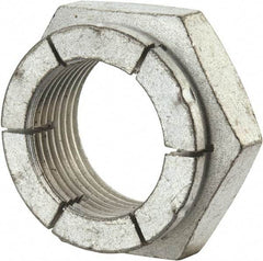 Flex-Loc - 1-14 UNJS Grade 2 Hex Lock Nut with Expanding Flex Top - 1-7/16" Width Across Flats, Cadmium-Plated Finish, Meets Military Specifications - Top Tool & Supply