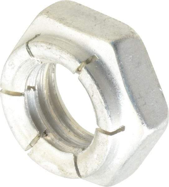 Flex-Loc - 1/2-13 UNC Grade 2 Hex Lock Nut with Expanding Flex Top - 21/64" High, Cadmium-Plated Finish, Meets Military Specifications - Top Tool & Supply