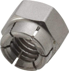 Flex-Loc - 3/8-16 UNC 18-8 Hex Lock Nut with Expanding Flex Top - Uncoated, Meets Military Specifications - Top Tool & Supply