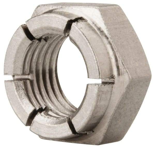 Flex-Loc - 3/8-24 UNJF 18-8 Hex Lock Nut with Expanding Flex Top - 9/32" High, Uncoated, Meets Military Specifications - Top Tool & Supply