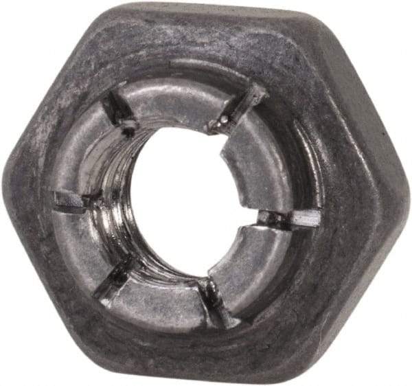 Flex-Loc - #10-24 UNJC 18-8 Hex Lock Nut with Expanding Flex Top - 3/16" High, Uncoated, Meets Military Specifications - Top Tool & Supply