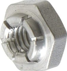 Flex-Loc - #8-32 UNJC 18-8 Hex Lock Nut with Expanding Flex Top - 3/16" High, Uncoated, Meets Military Specifications - Top Tool & Supply