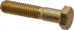 Value Collection - 3/8-16 UNC, 1-3/4" Length Under Head Hex Head Cap Screw - Partially Threaded, Grade 8 Alloy Steel, Zinc-Plated Finish, 9/16" Hex - Top Tool & Supply