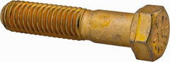 Value Collection - 7/16-14 UNC, 2" Length Under Head Hex Head Cap Screw - Partially Threaded, Grade 8 Alloy Steel, Zinc-Plated Finish, 5/8" Hex - Top Tool & Supply